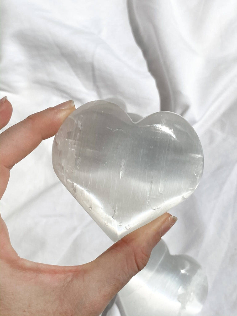 Selenite Heart | Large - Unearthed Crystals