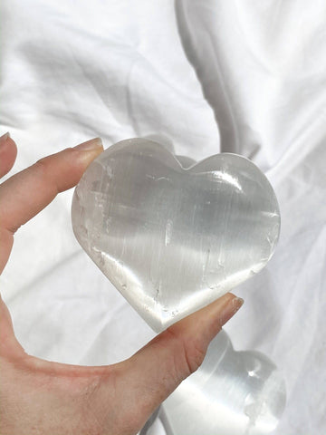 Selenite Heart | Large - Unearthed Crystals