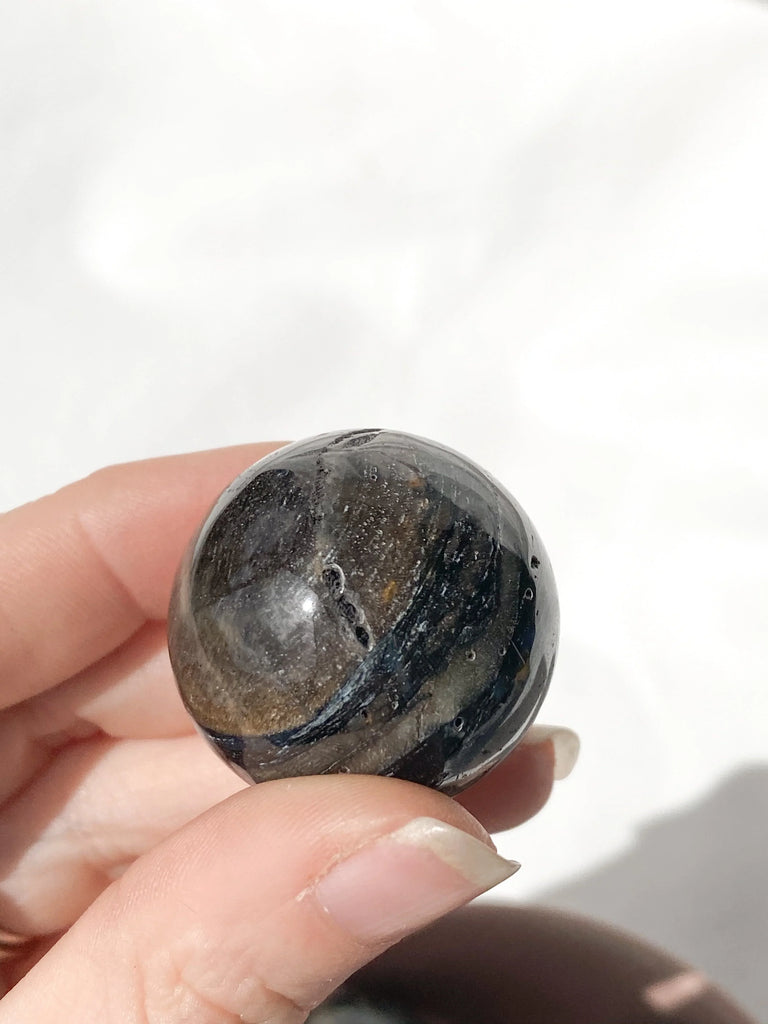 Hawk's Eye Sphere | Small - Unearthed Crystals