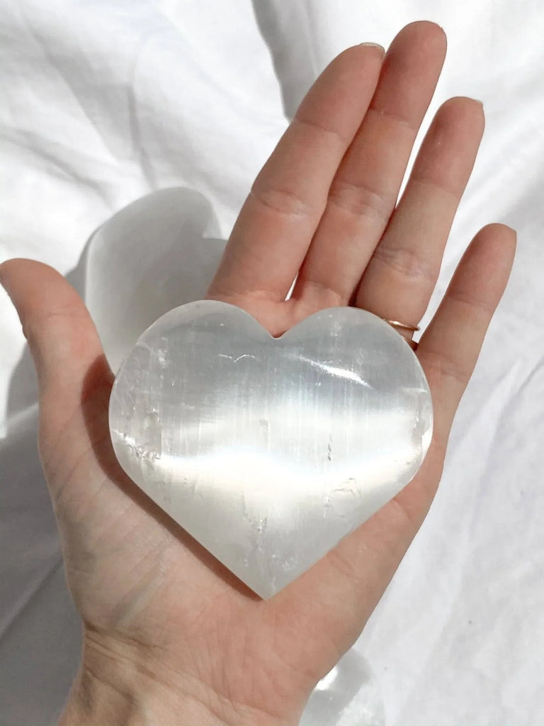Selenite Heart | Large - Unearthed Crystals