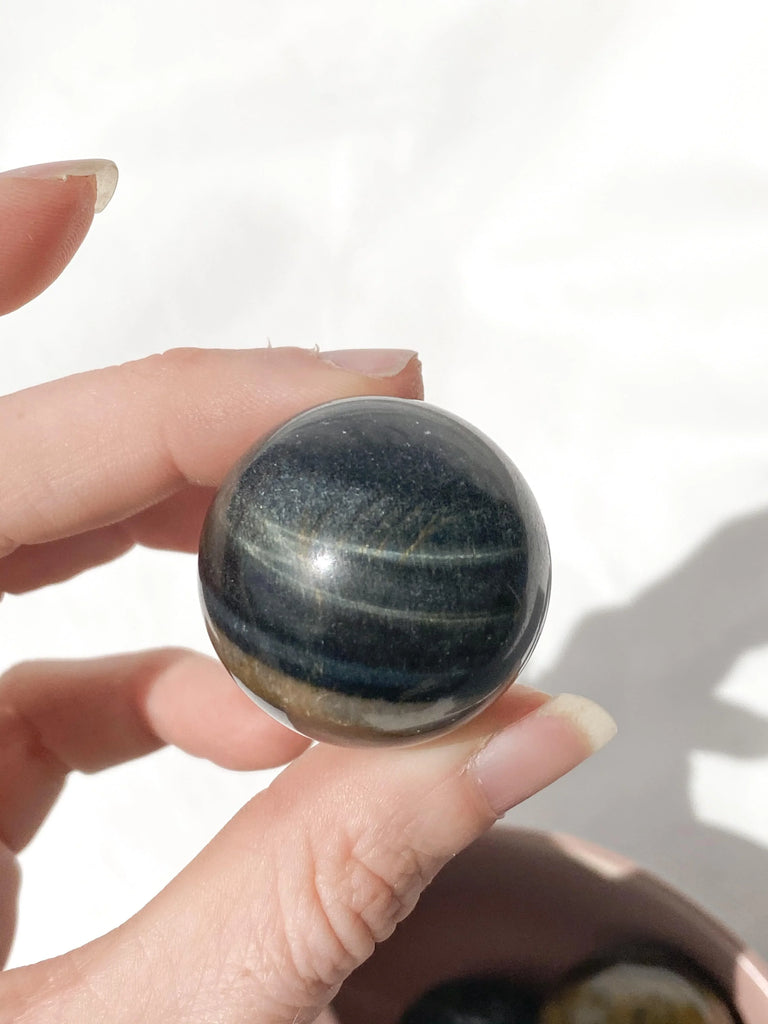 Hawk's Eye Sphere | Small - Unearthed Crystals