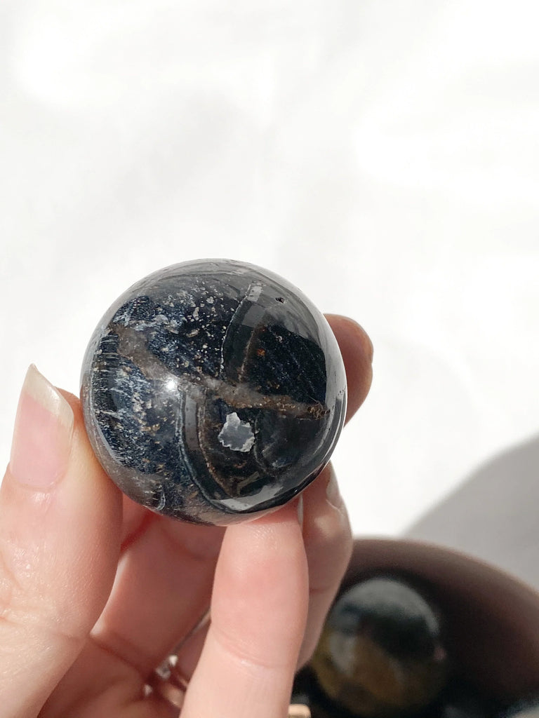 Hawk's Eye Sphere | Small - Unearthed Crystals