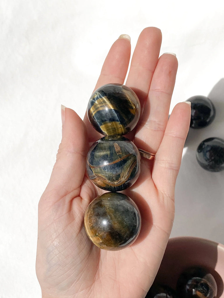 Hawk's Eye Sphere | Small - Unearthed Crystals