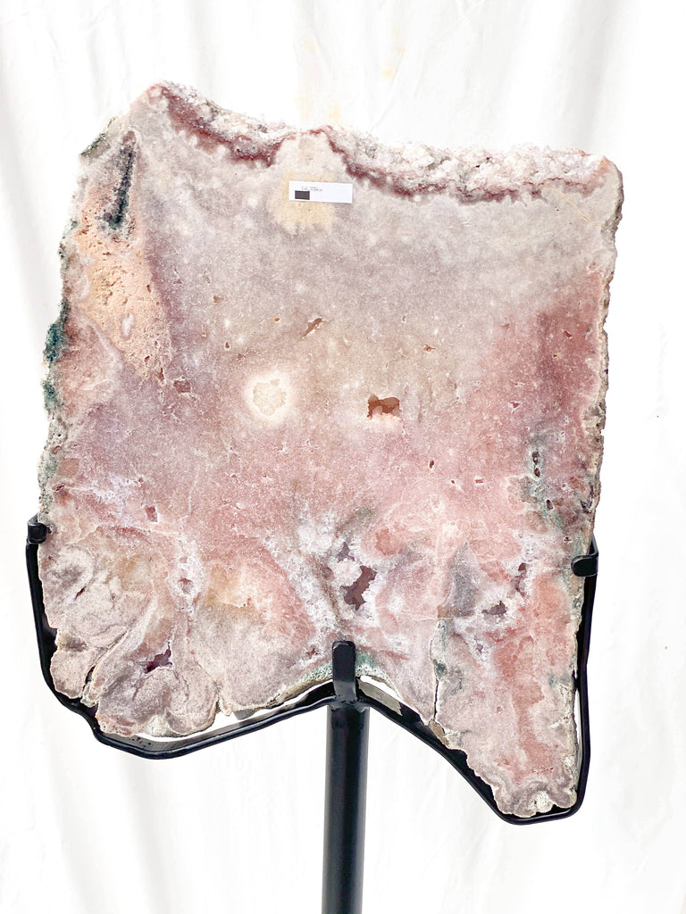 Pink Amethyst Slab on Metal Stand - Unearthed Crystals