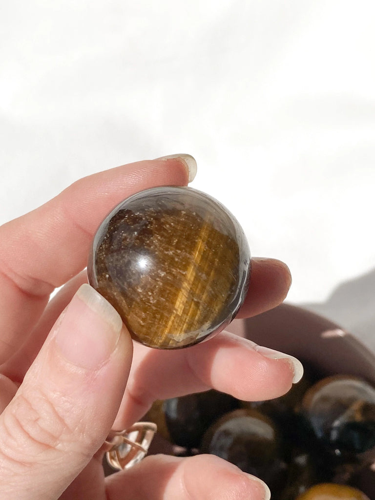 Tiger Eye Sphere | Small - Unearthed Crystals