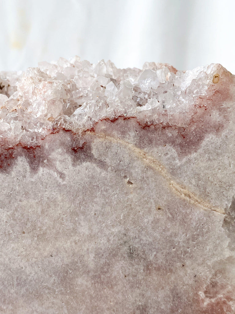 Pink Amethyst Slab on Metal Stand - Unearthed Crystals