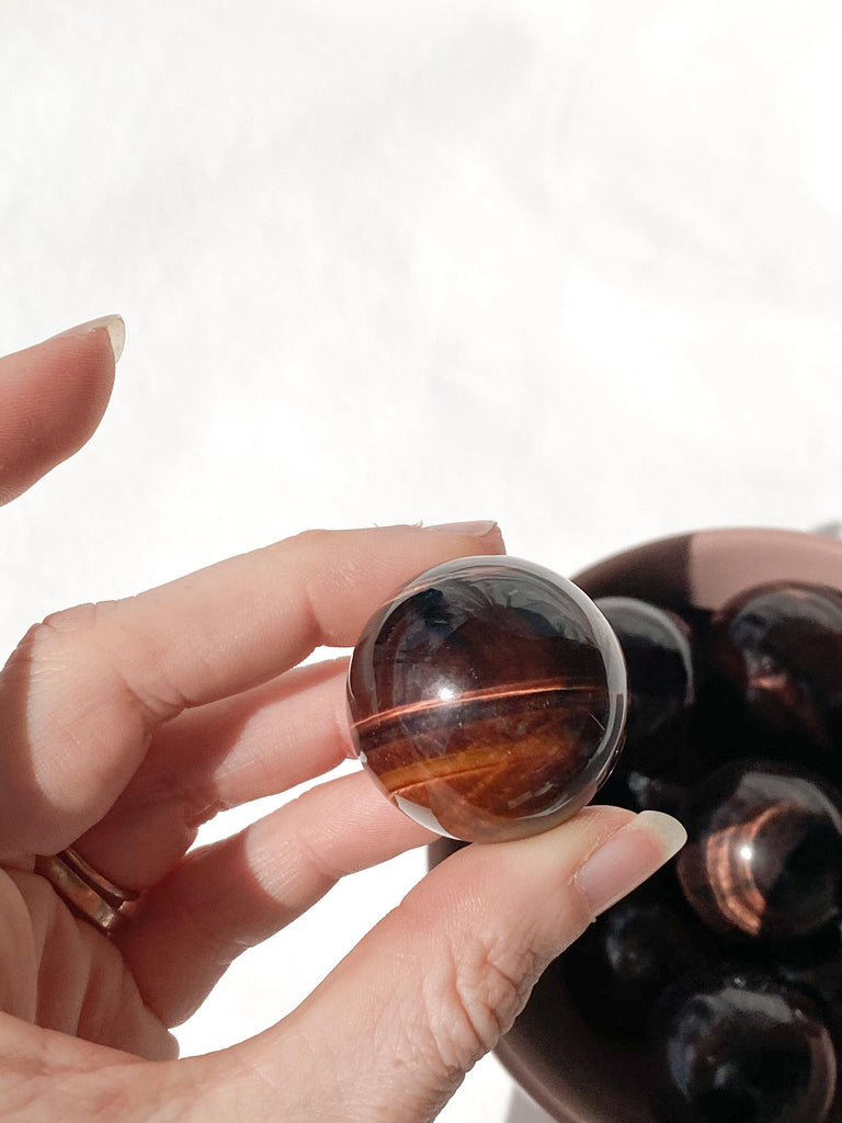 Red Tiger Eye Sphere | Small - Unearthed Crystals