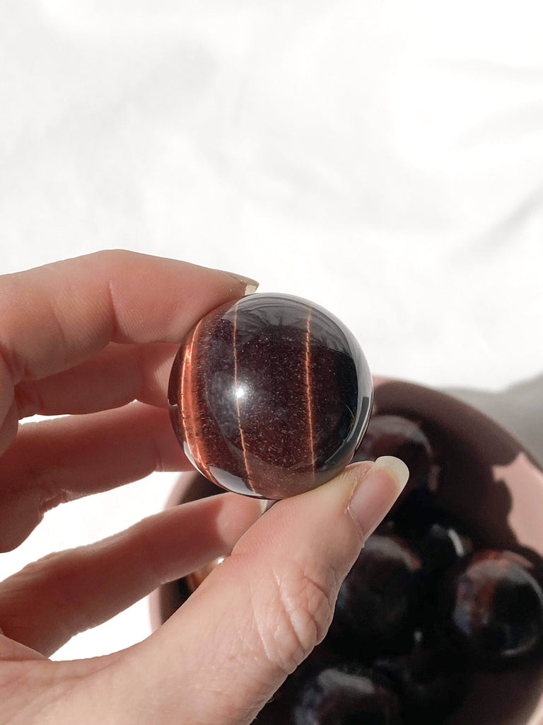 Red Tiger Eye Sphere | Small - Unearthed Crystals