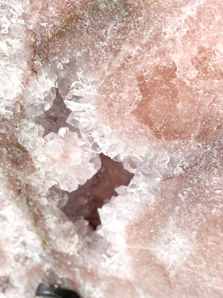 Pink Amethyst Slab on Metal Stand - Unearthed Crystals