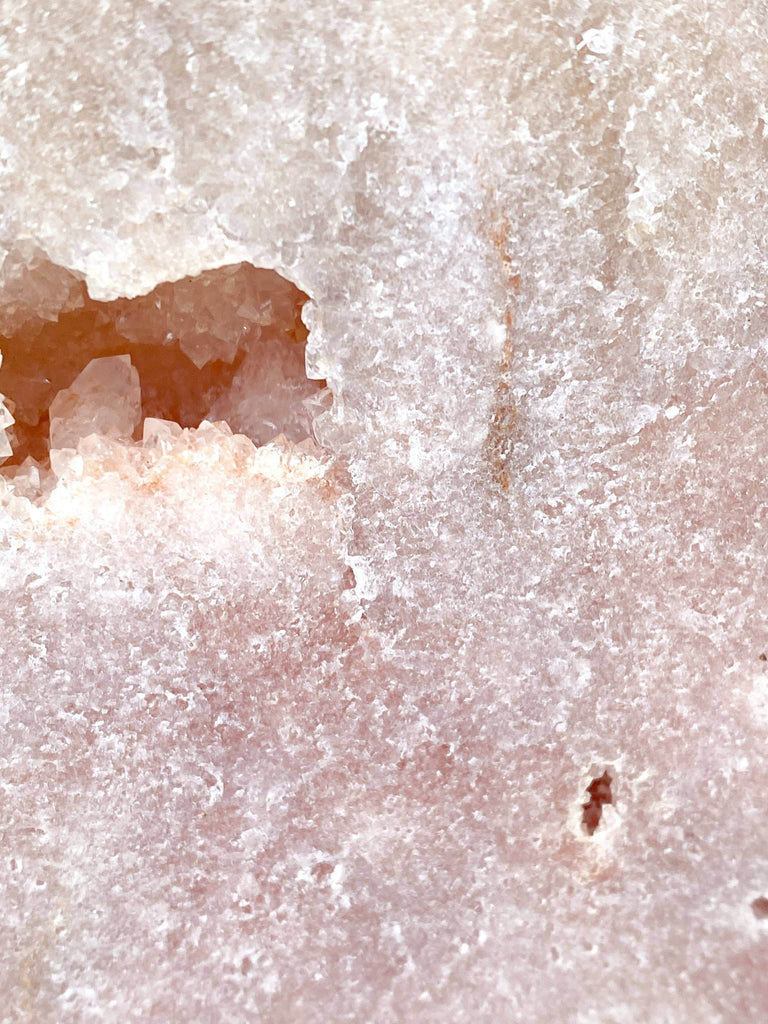 Pink Amethyst Slab on Metal Stand - Unearthed Crystals