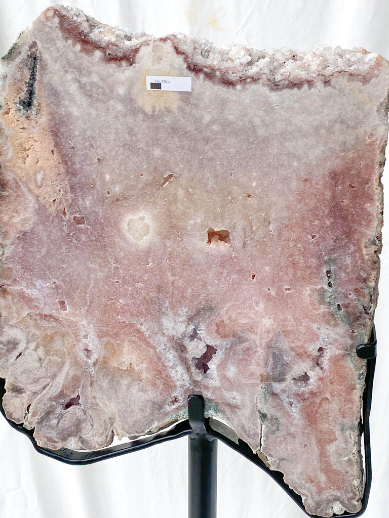 Pink Amethyst Slab on Metal Stand - Unearthed Crystals