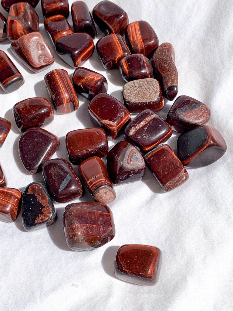 Red Tiger Eye Tumbles | Small - Unearthed Crystals