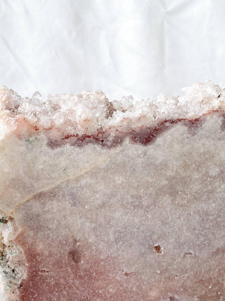 Pink Amethyst Slab on Metal Stand - Unearthed Crystals