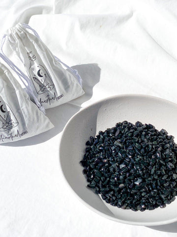 Black Obsidian Chips | 250g Bag - Unearthed Crystals