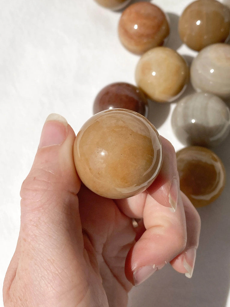 Moonstone Sphere | Small - Unearthed Crystals