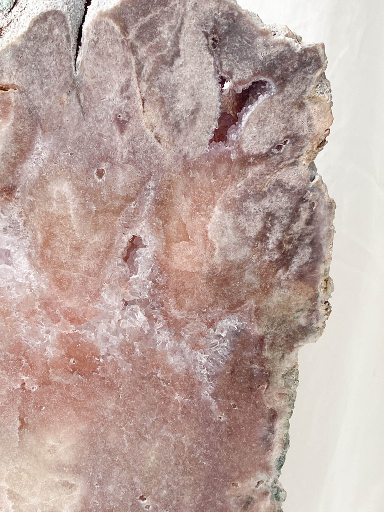 Pink Amethyst Slab on Metal Stand - Unearthed Crystals