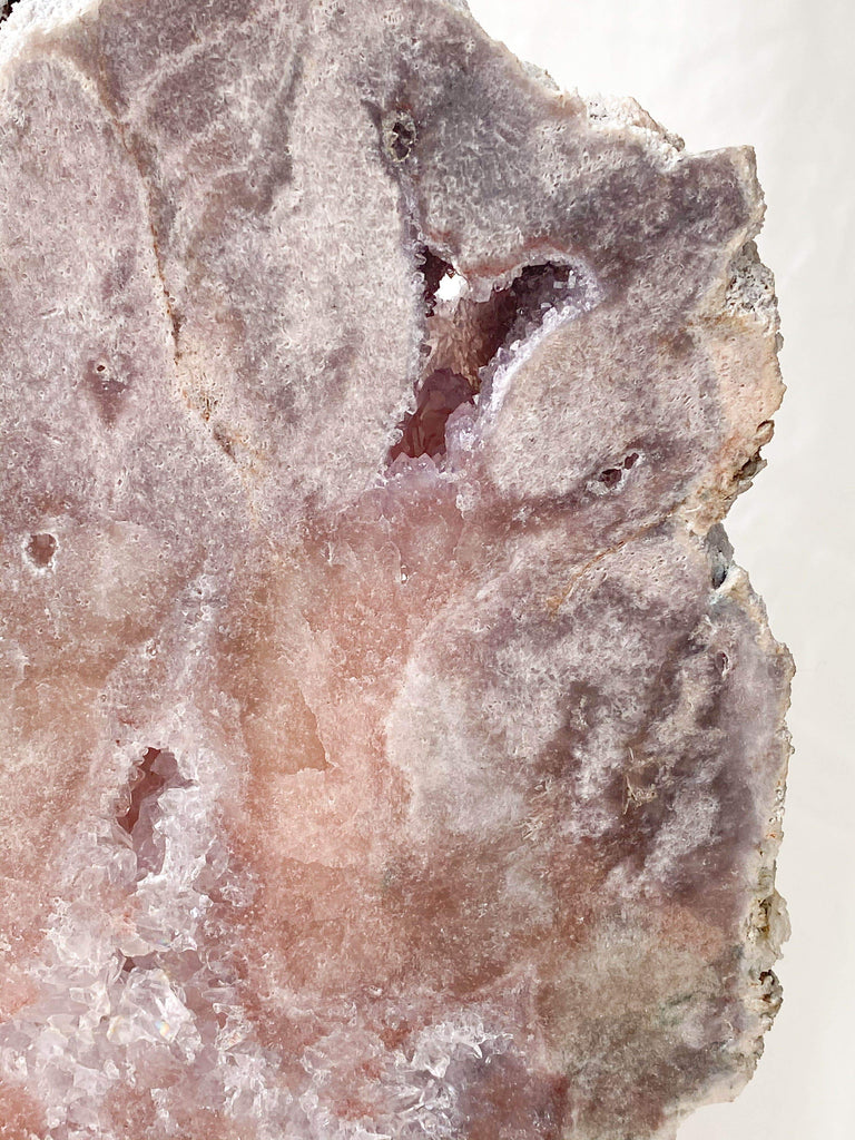 Pink Amethyst Slab on Metal Stand - Unearthed Crystals