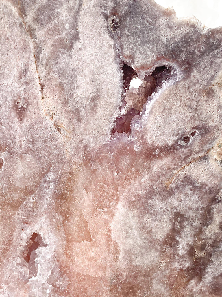 Pink Amethyst Slab on Metal Stand - Unearthed Crystals