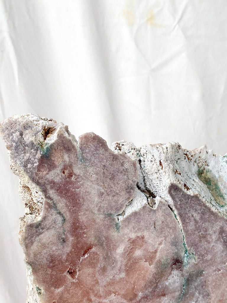 Pink Amethyst Slab on Metal Stand - Unearthed Crystals