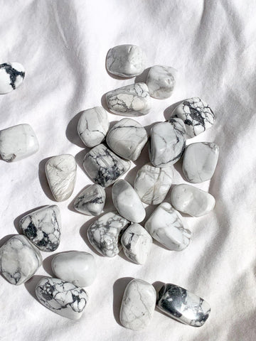 White Howlite Tumbles | Small - Unearthed Crystals