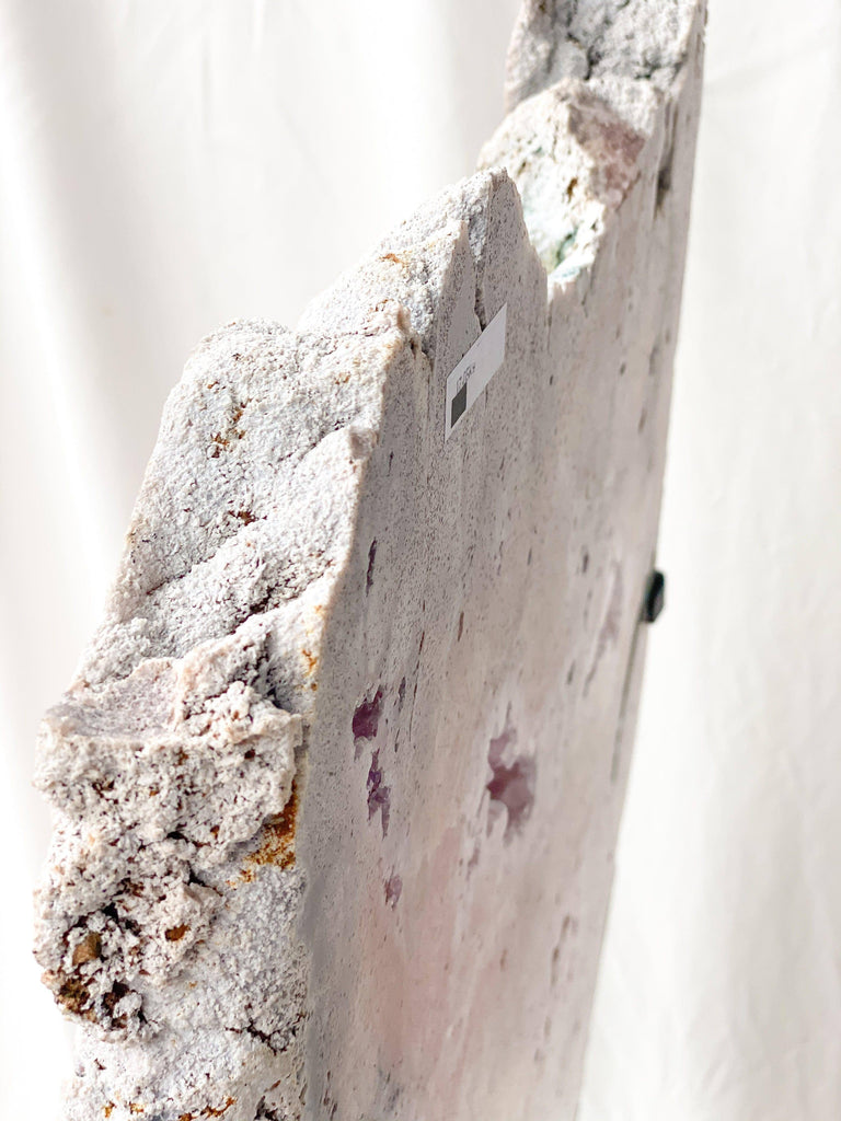 Pink Amethyst Slab on Metal Stand - Unearthed Crystals