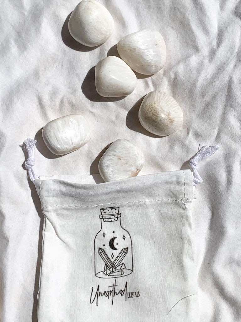 Scolecite Tumbles | Large - Unearthed Crystals