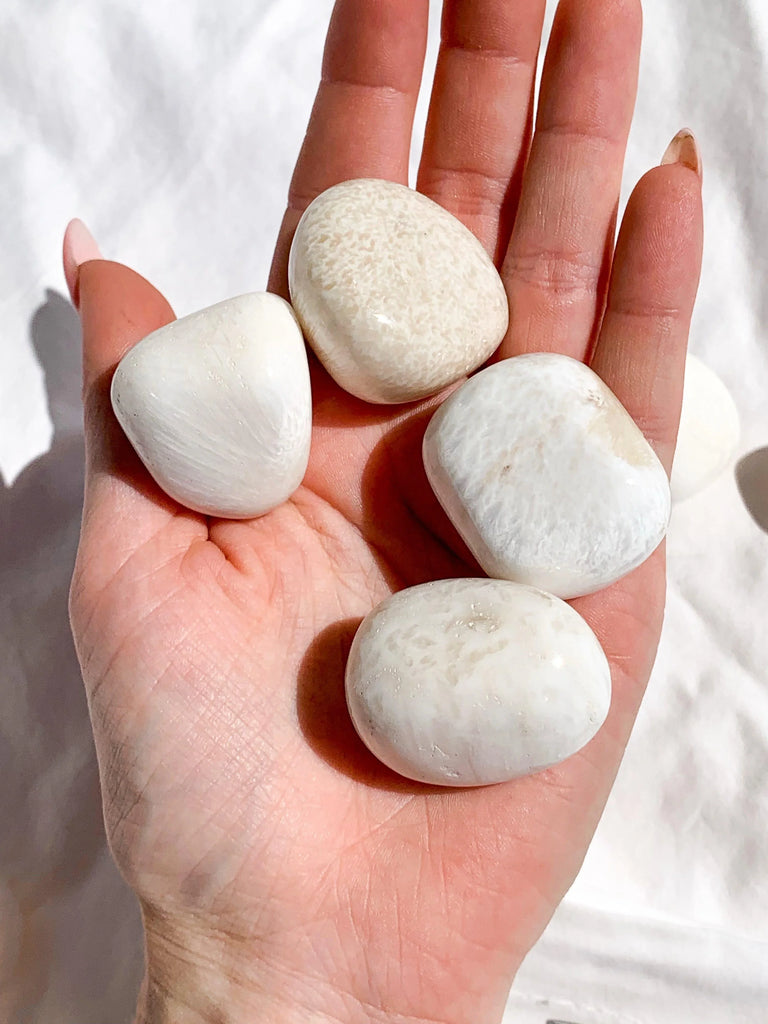 Scolecite Tumbles | Large - Unearthed Crystals