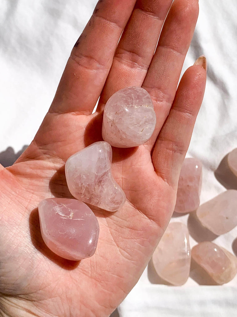 Rose Quartz Tumbles | Medium - Unearthed Crystals