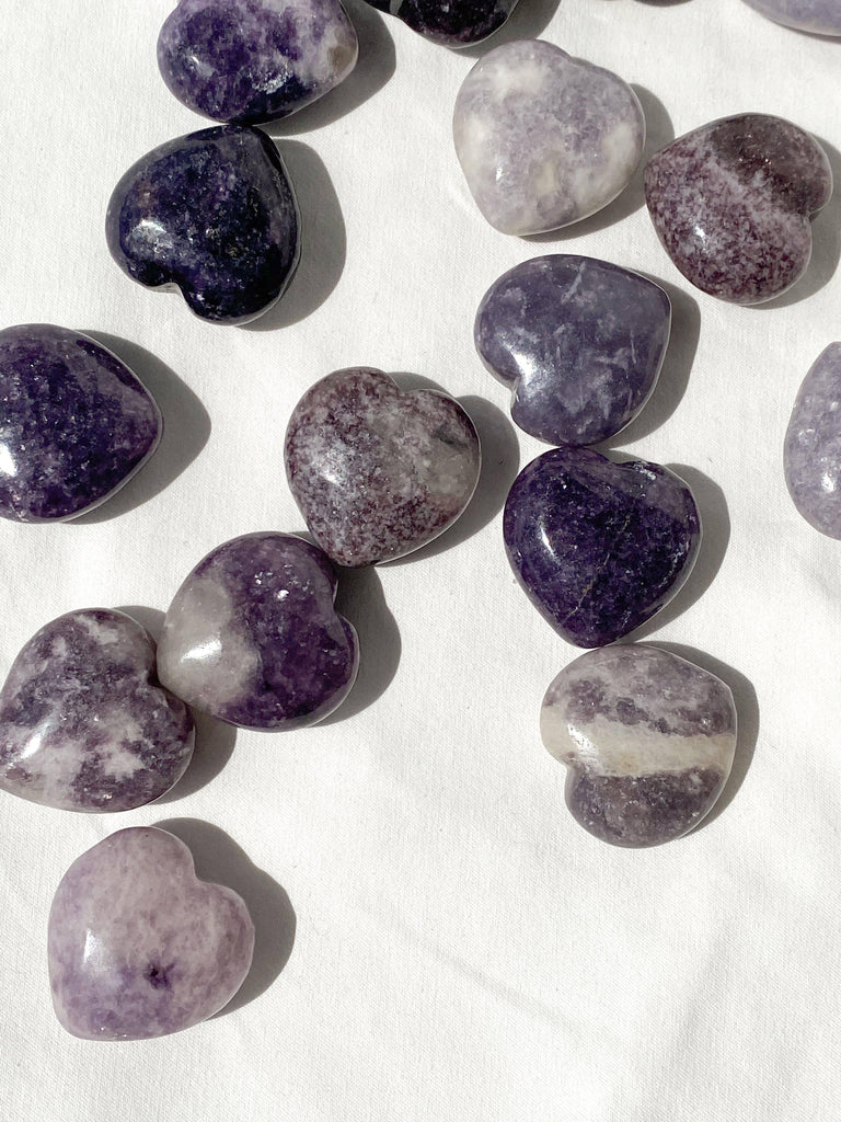 Lepidolite Heart | Medium - Unearthed Crystals
