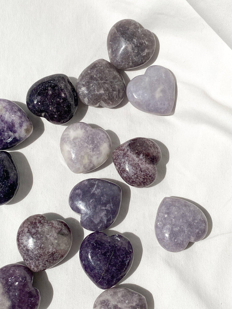 Lepidolite Heart | Medium - Unearthed Crystals