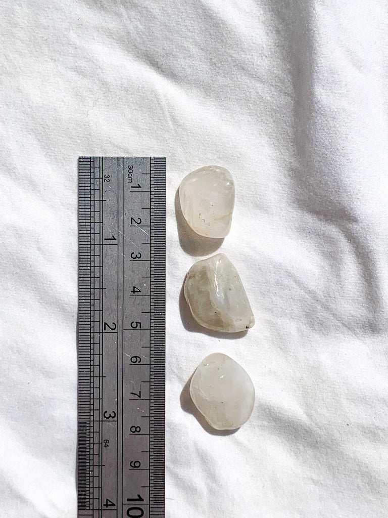 White Moonstone Tumbles | Small - Unearthed Crystals