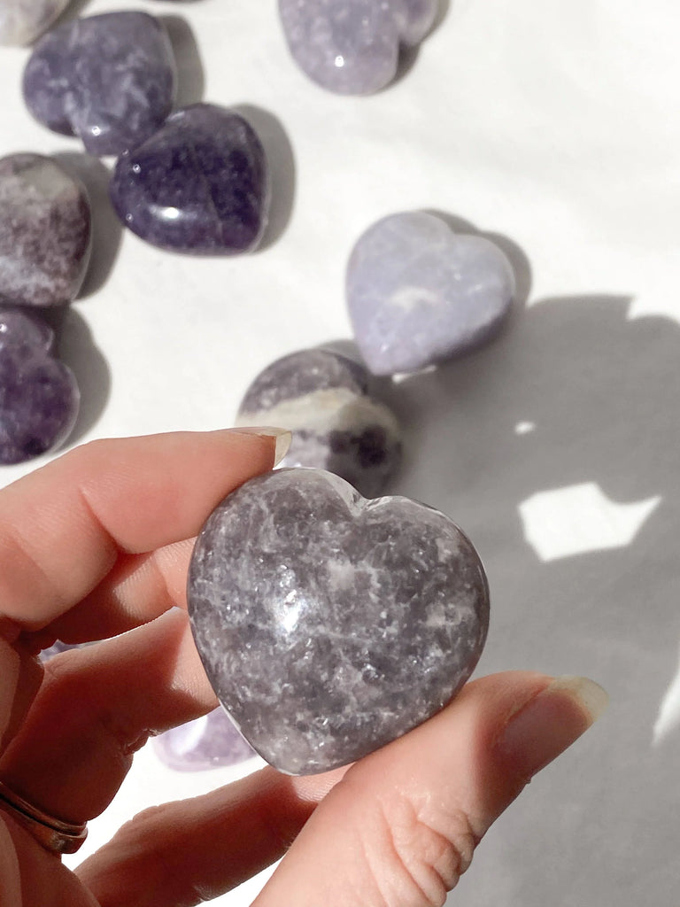 Lepidolite Heart | Medium - Unearthed Crystals