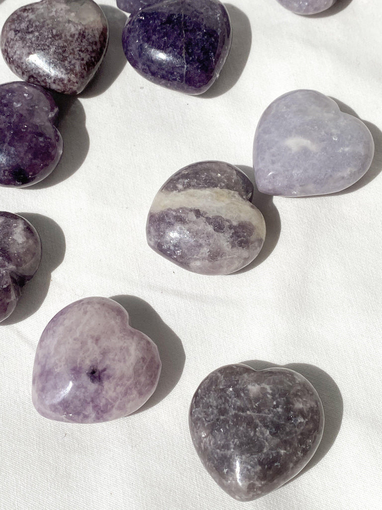 Lepidolite Heart | Medium - Unearthed Crystals