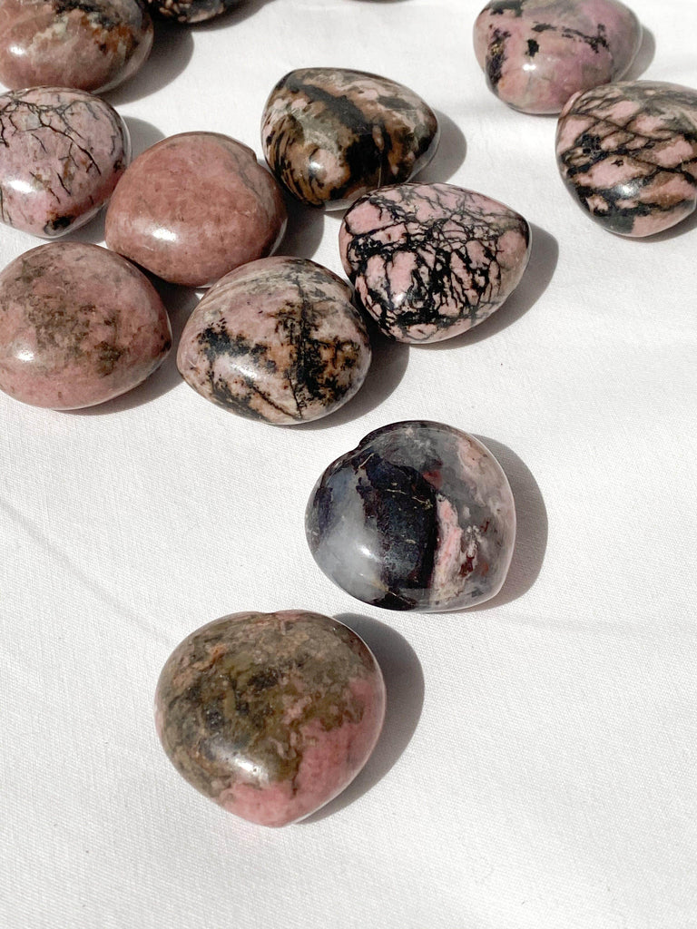 Rhodonite Heart | Medium - Unearthed Crystals