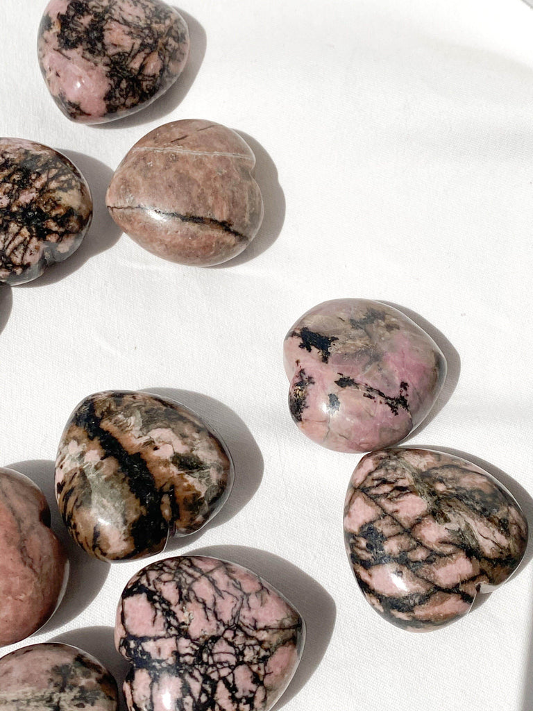 Rhodonite Heart | Medium - Unearthed Crystals