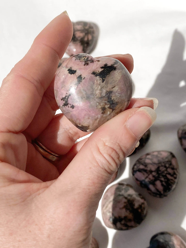 Rhodonite Heart | Medium - Unearthed Crystals