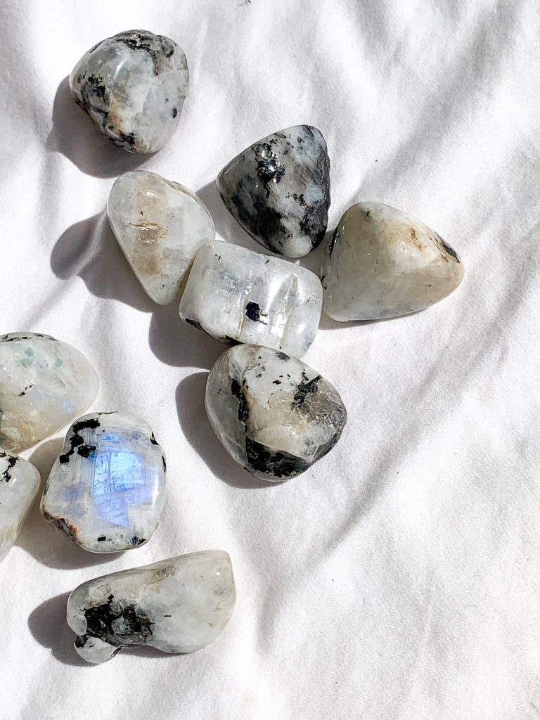 Rainbow Moonstone Tumbles | Medium - Unearthed Crystals