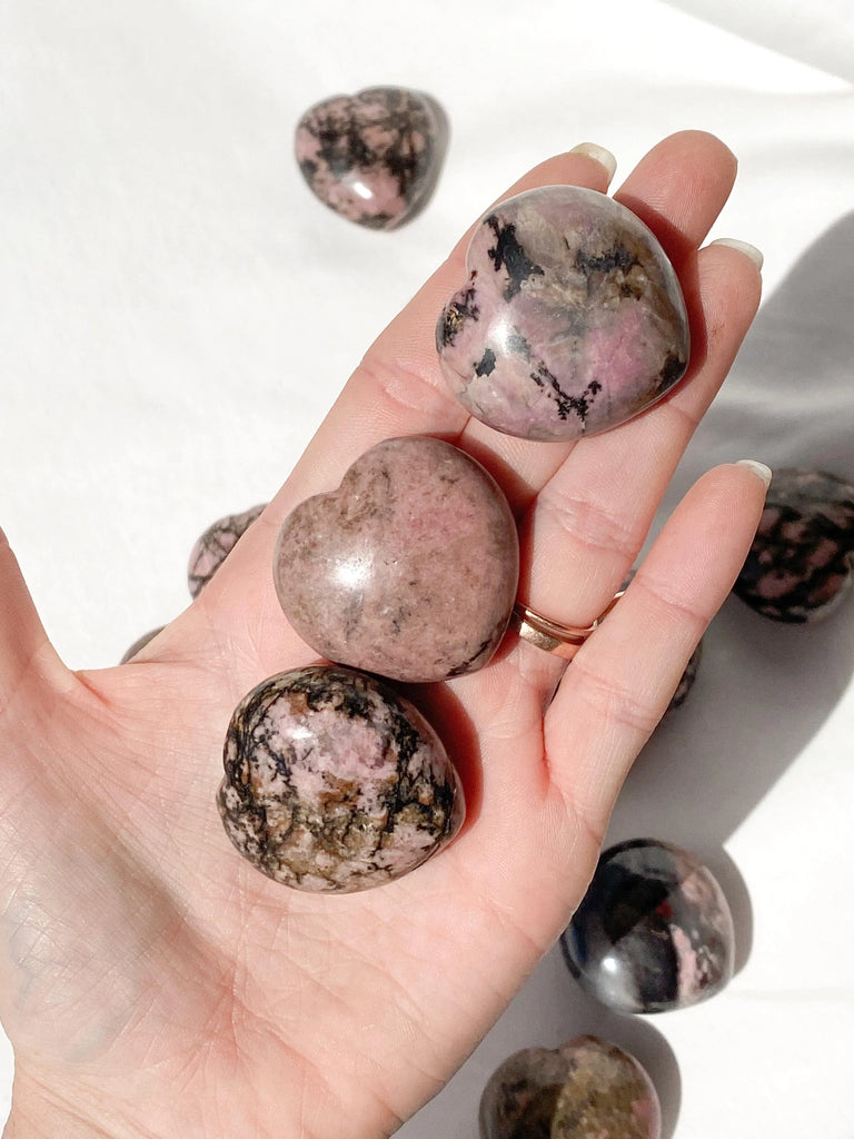 Rhodonite Heart | Medium - Unearthed Crystals