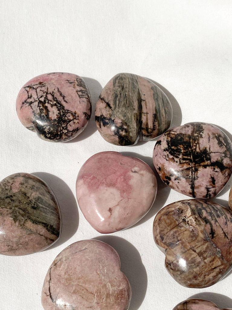 Rhodonite Heart | Large - Unearthed Crystals