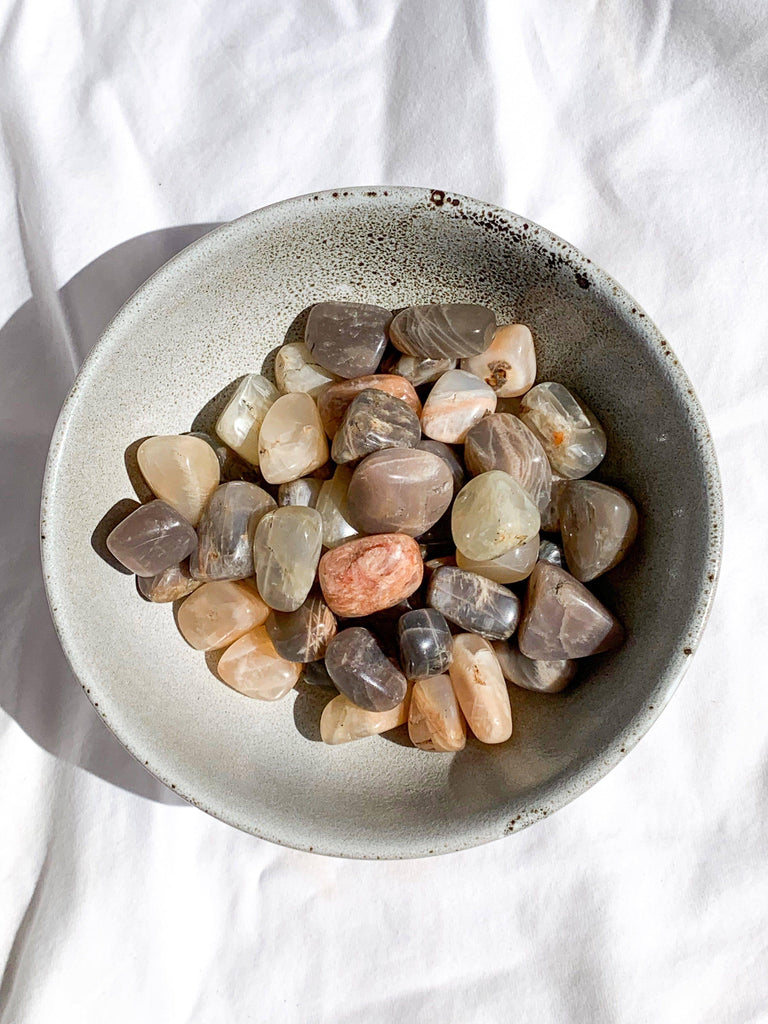 Peach Moonstone Tumbles | Small - Unearthed Crystals