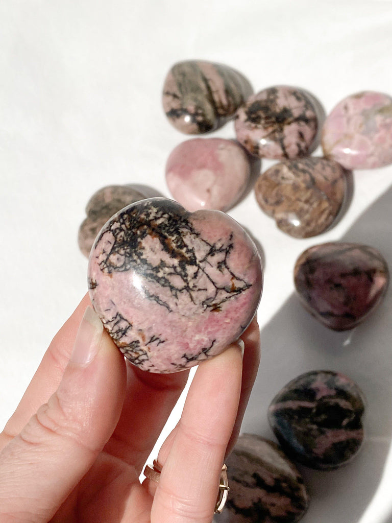 Rhodonite Heart | Large - Unearthed Crystals