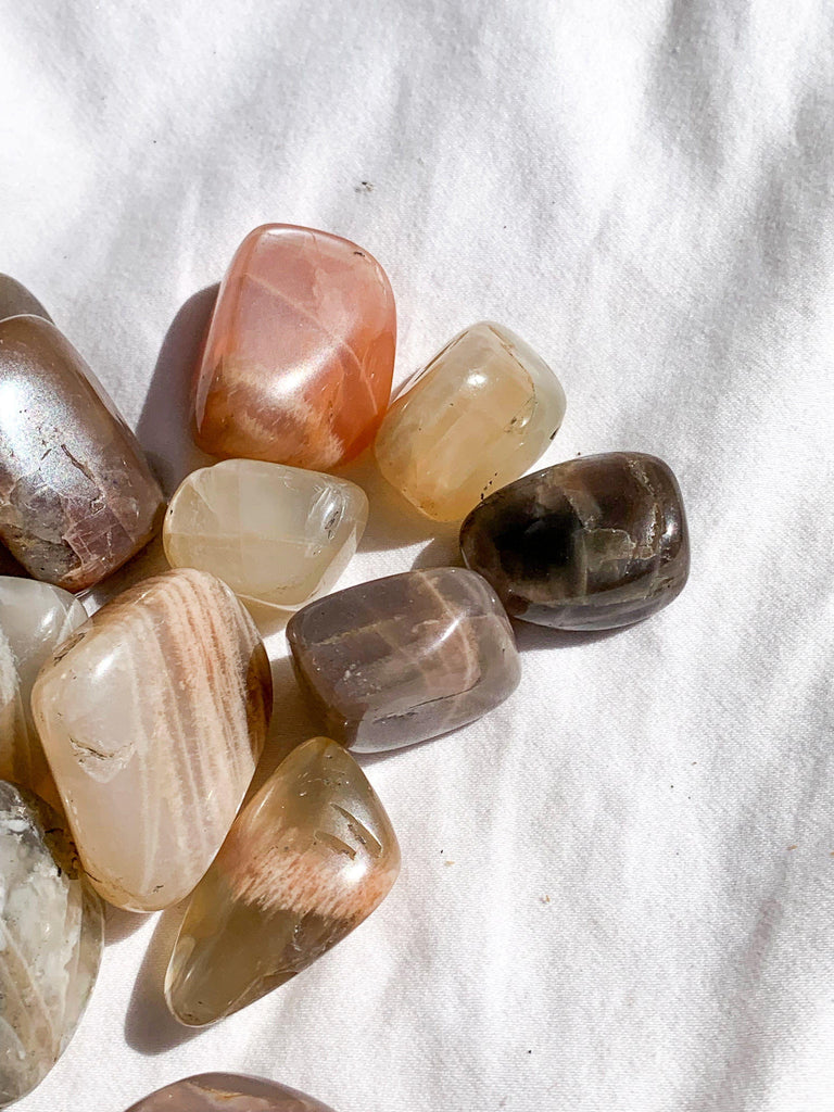 Peach Moonstone Tumbles | Small - Unearthed Crystals