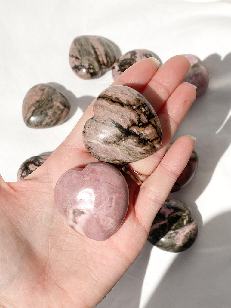Rhodonite Heart | Large - Unearthed Crystals