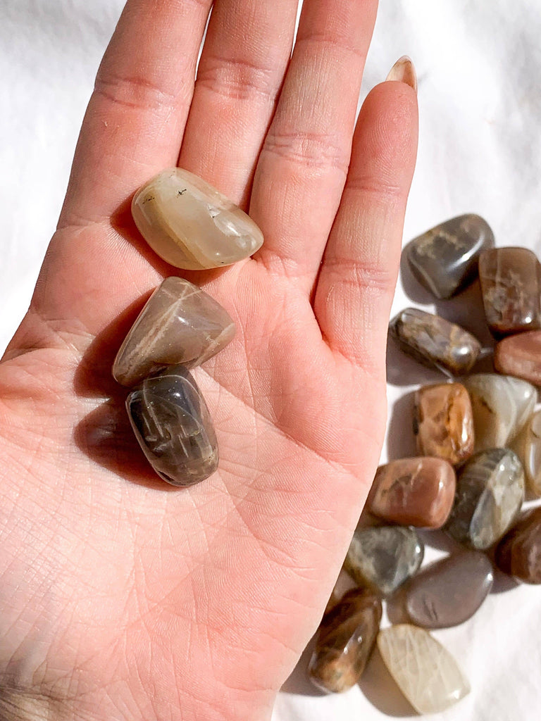 Peach Moonstone Tumbles | Small - Unearthed Crystals