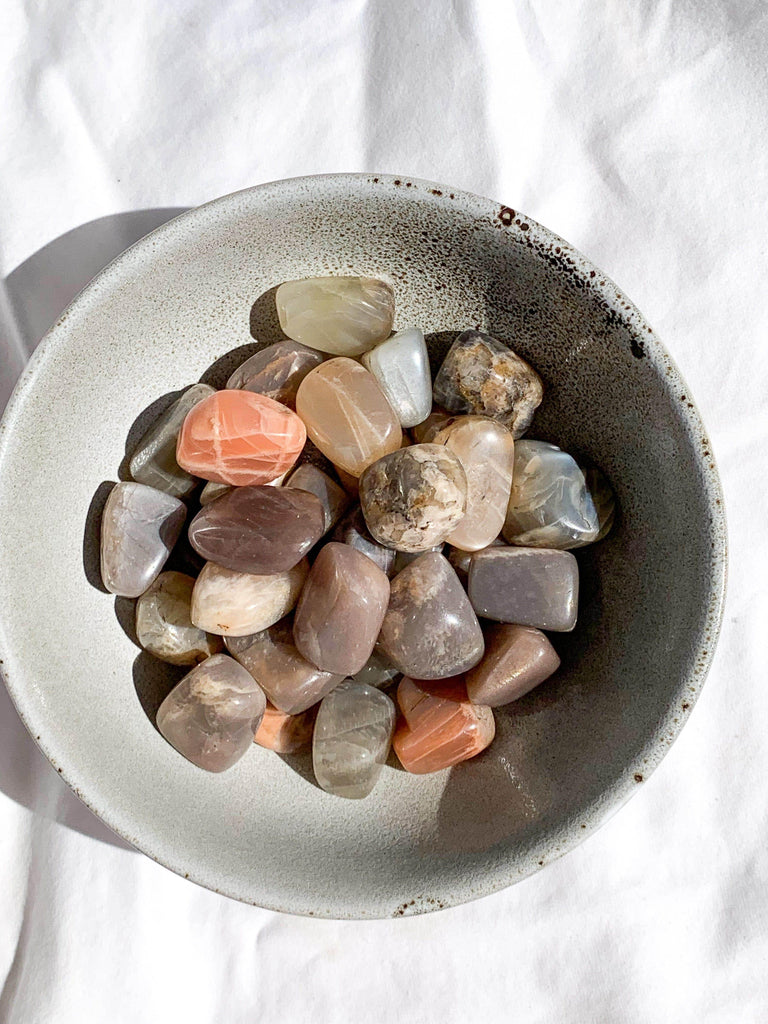 Peach Moonstone Tumbles | Medium - Unearthed Crystals