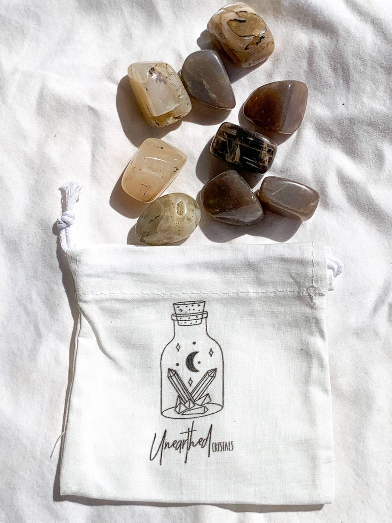 Peach Moonstone Tumbles | Medium - Unearthed Crystals