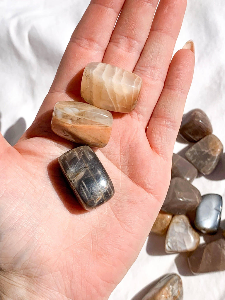 Peach Moonstone Tumbles | Medium - Unearthed Crystals