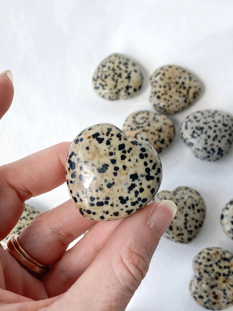 Dalmatian Jasper Heart | Medium - Unearthed Crystals
