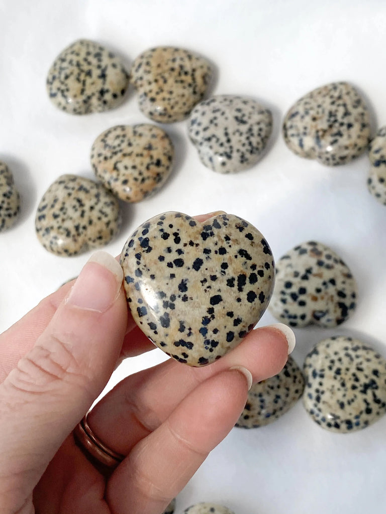 Dalmatian Jasper Heart | Medium - Unearthed Crystals