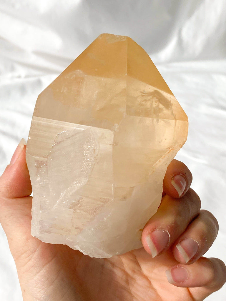 Tangerine Quartz Natural Point - Unearthed Crystals